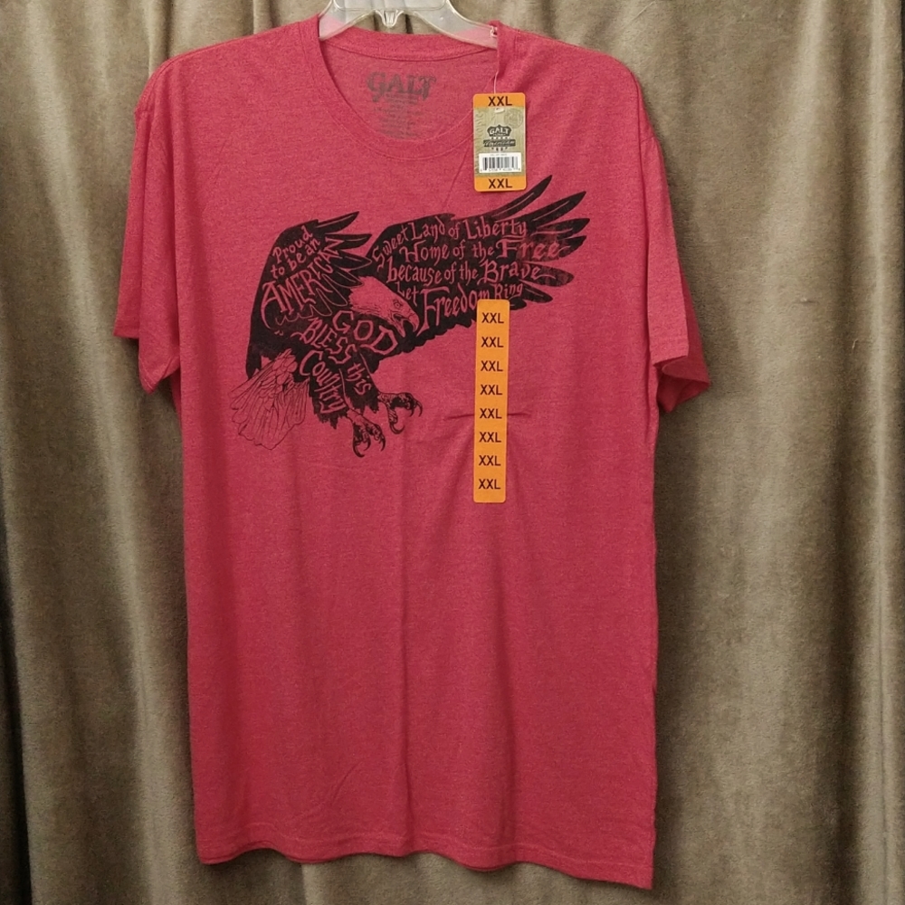 Women's Galt short sleeve tee shirt, size XXL, Galt, Proud to be American